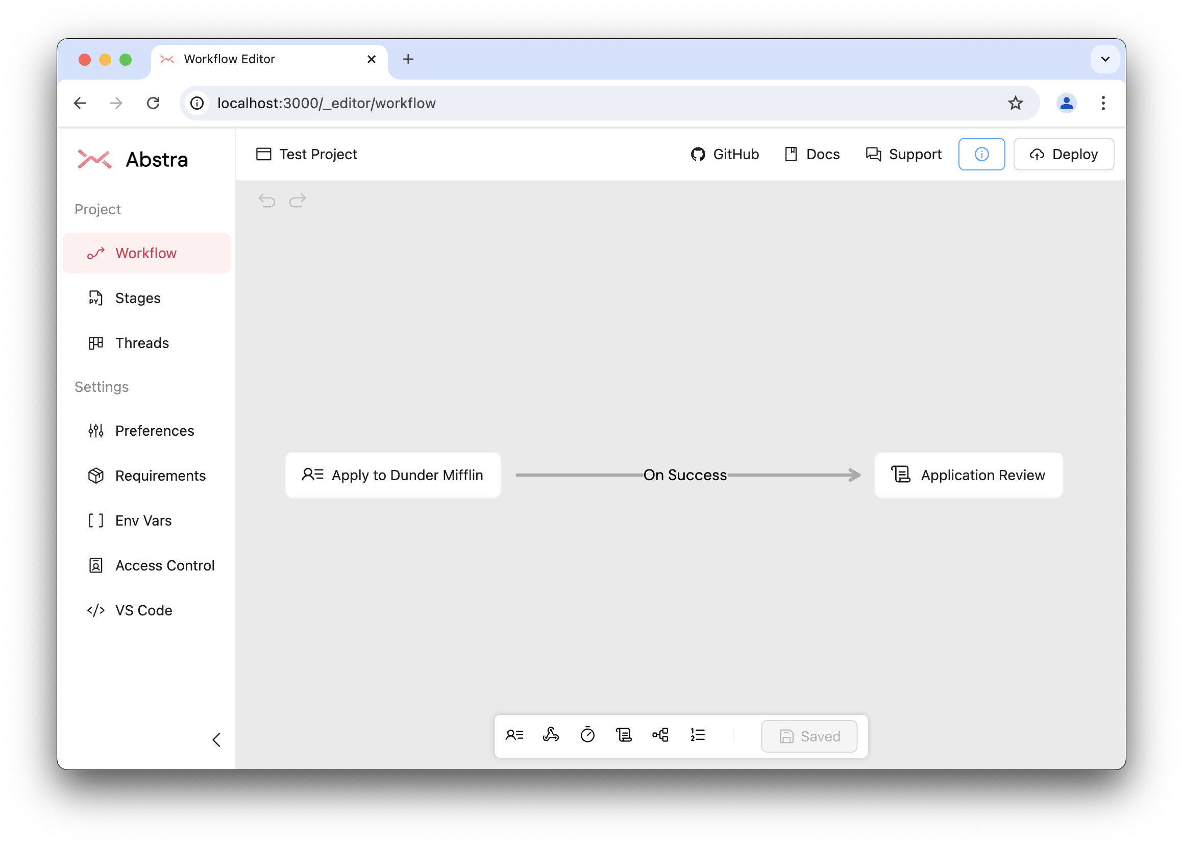 Workflow Editor Page